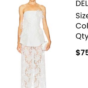 Elegant White Delfi Strapless Gown